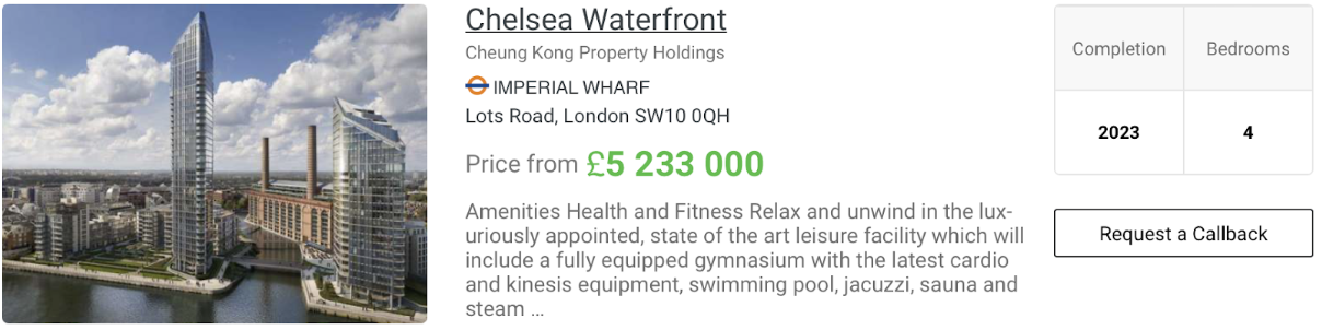 Chelsea Waterfront In Our Catalogue